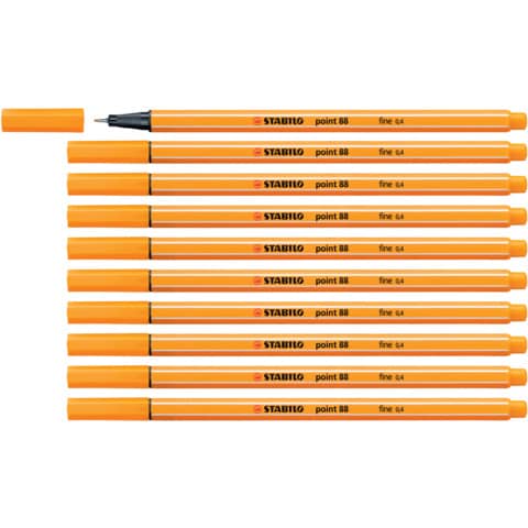 Fineliner Stabilo Point 88® 0,4 mm arancio 88/54
